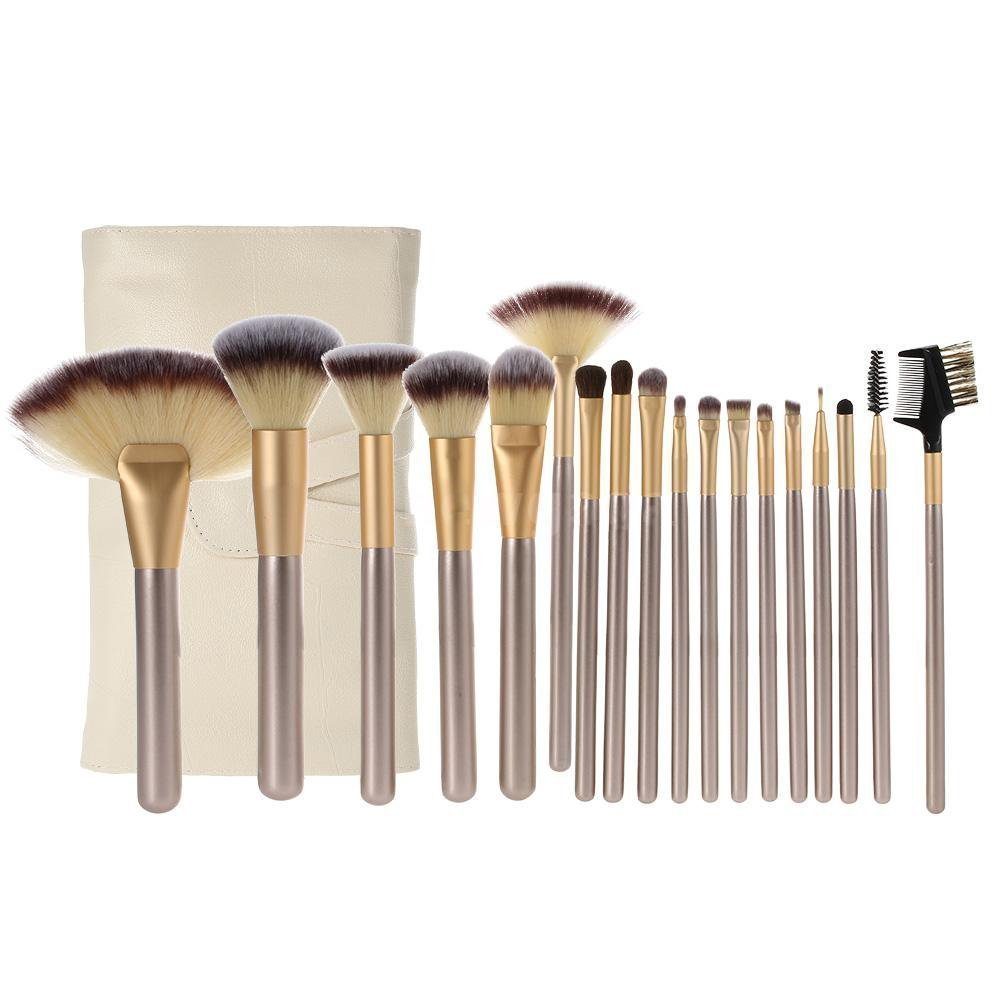Haiaveng Make-up 18 Schminkpinsel, Schminkpinsel-Set, Kosmetikpinsel-Set, 18-tlg., 18 Funktionen