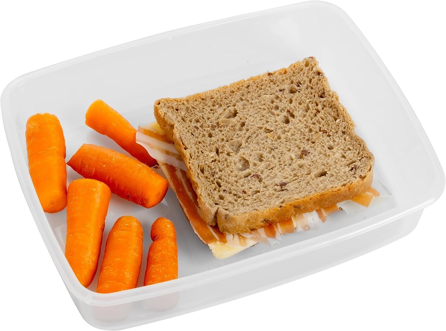 Centi Lunchbox Brodose Kinder, Lunchbox für Kinder und Erwachsene, Kunststoff, (3er Set), mit stabilen Clickverschluss und Scharnier, effektive Silicondichtung