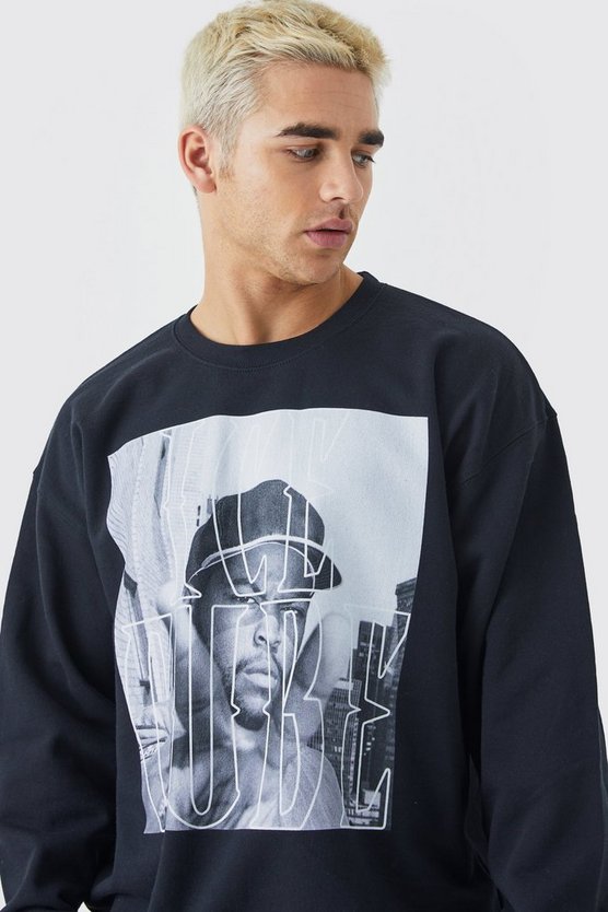 Oversize Sweatshirt mit lizenziertem Ice Cube Print