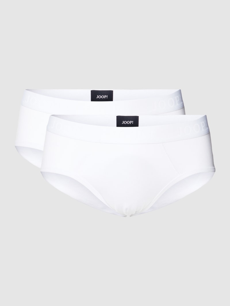 Slip mit elastischem Logo-Bund in weiß