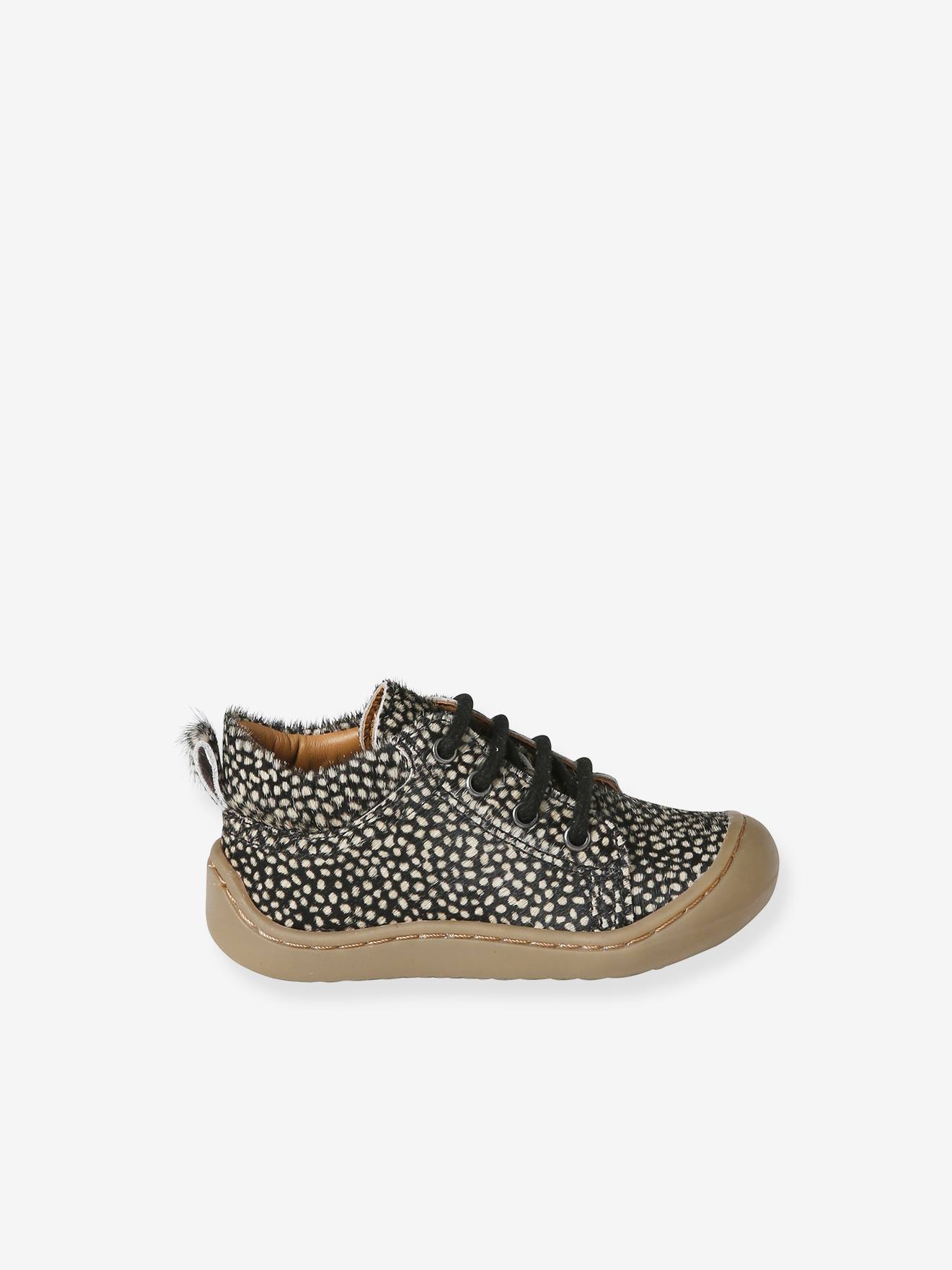 Vertbaudet Mädchen Baby Krabbelschuhe - blau bedruckt