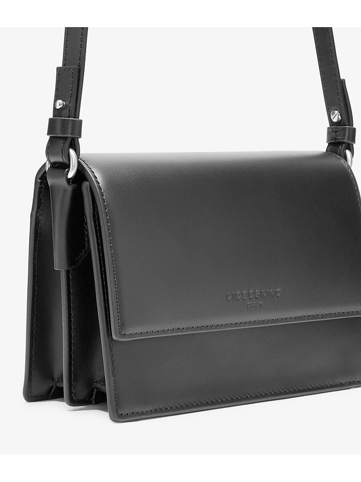 LIEBESKIND BERLIN Leder-Umhängetasche in Schwarz - (B)18 x (H)13 x (T)8 cm günstig kaufen onesize