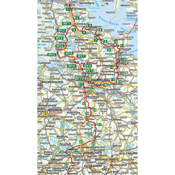 FERNWANDERWEG E1 DEUTSCHLAND NORD - Wanderführer