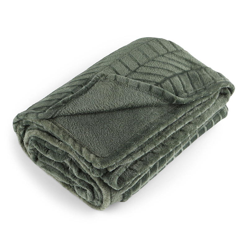 Home Pledd 150x200 cm flanellfleece grønn