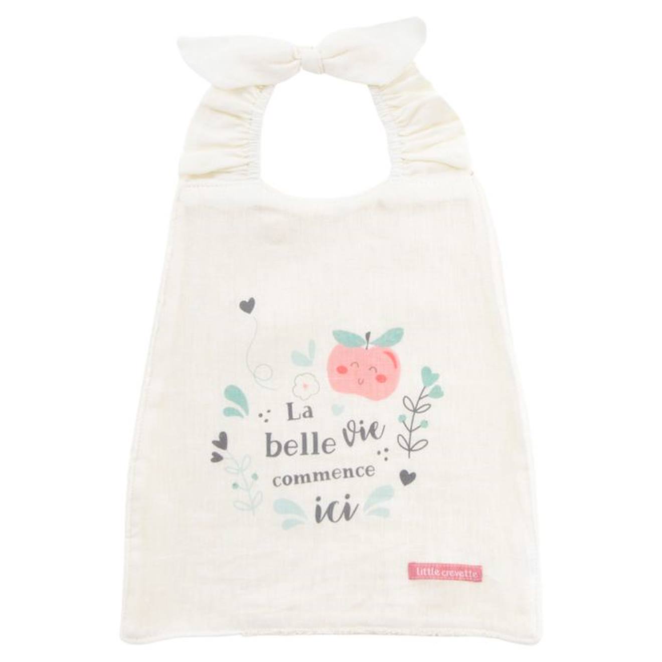 Coffret cadeau bavoir élastiqué Dînette beige