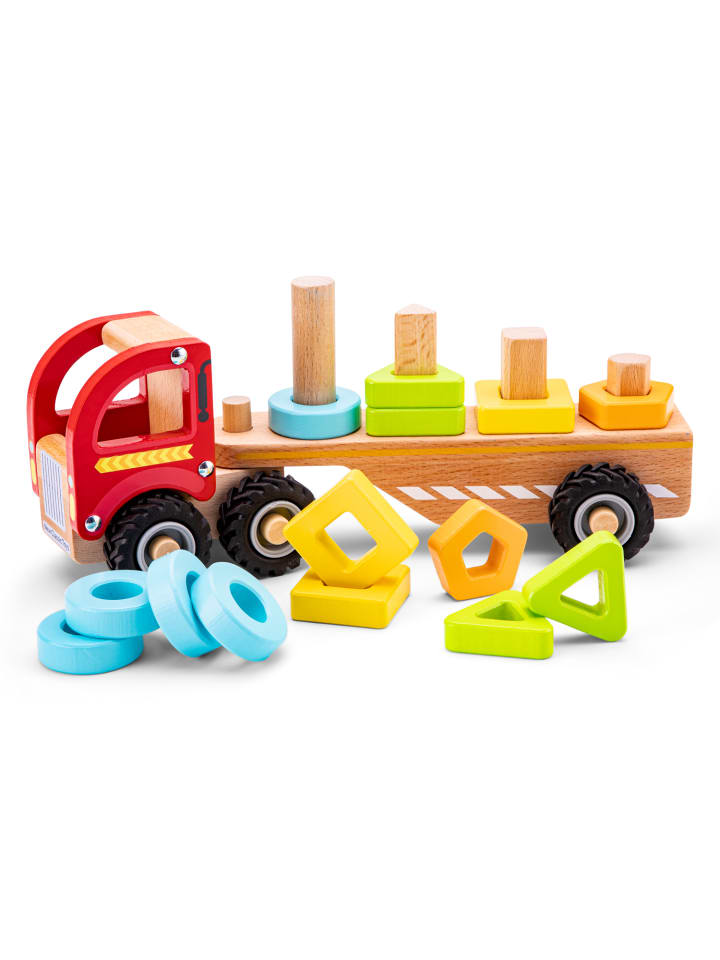 New Classic Toys Autotransporter mit Steckformen Abschleppwagen u Steckfiguren aus Holz 18 Monate günstig kaufen onesize