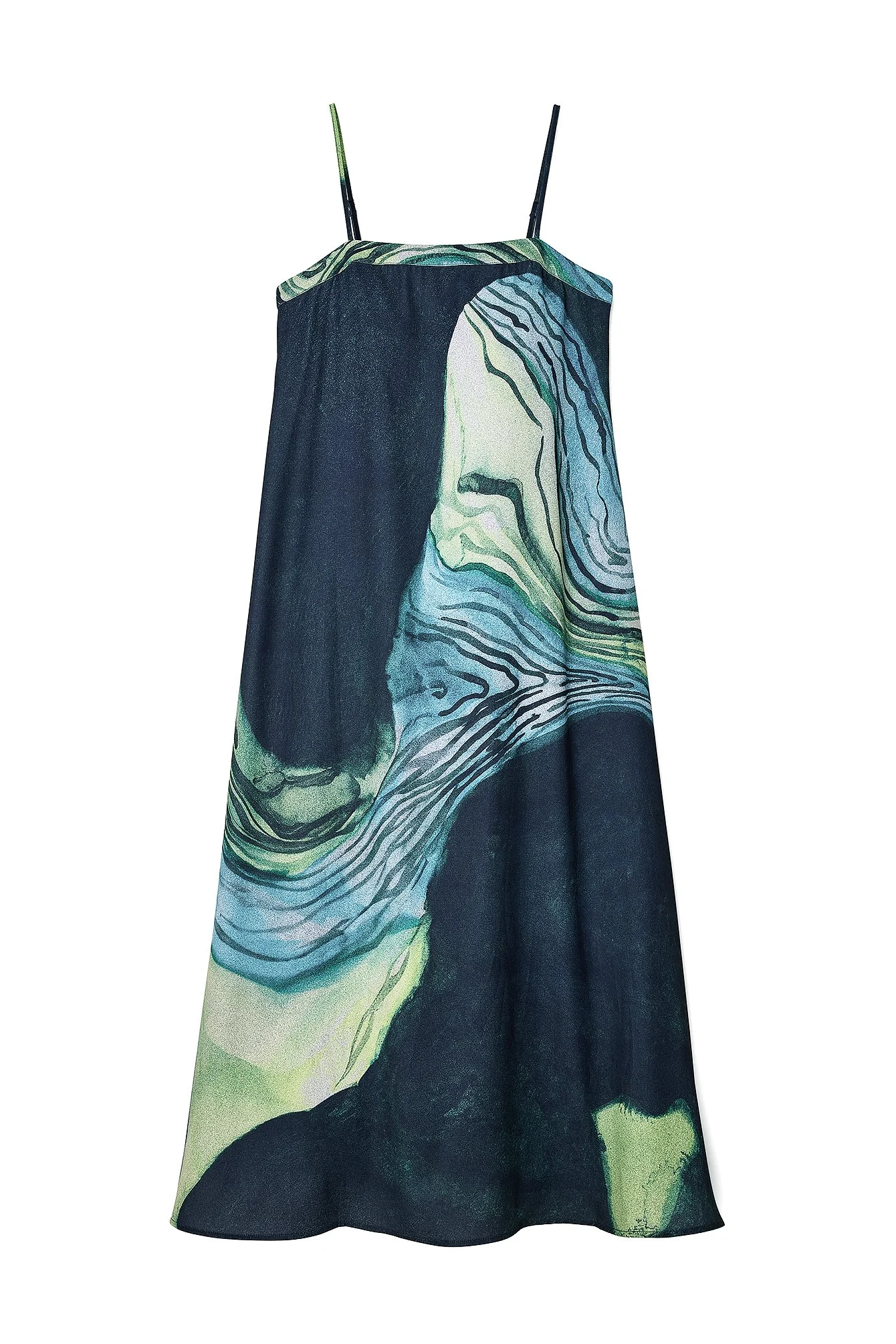 Fließendes Maxikleid mit Print