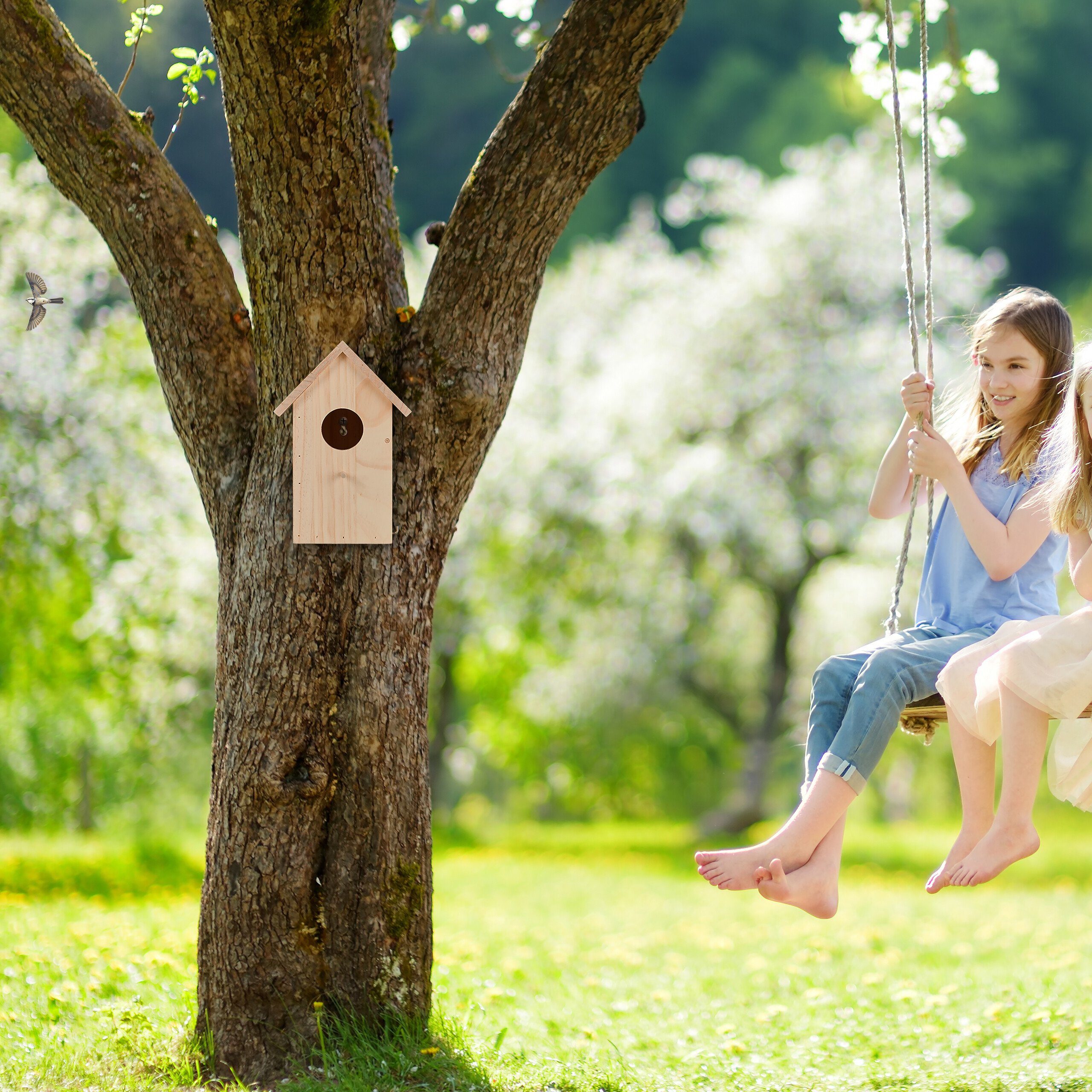 relaxdays Vogelhaus Aufklappbarer Nistkasten