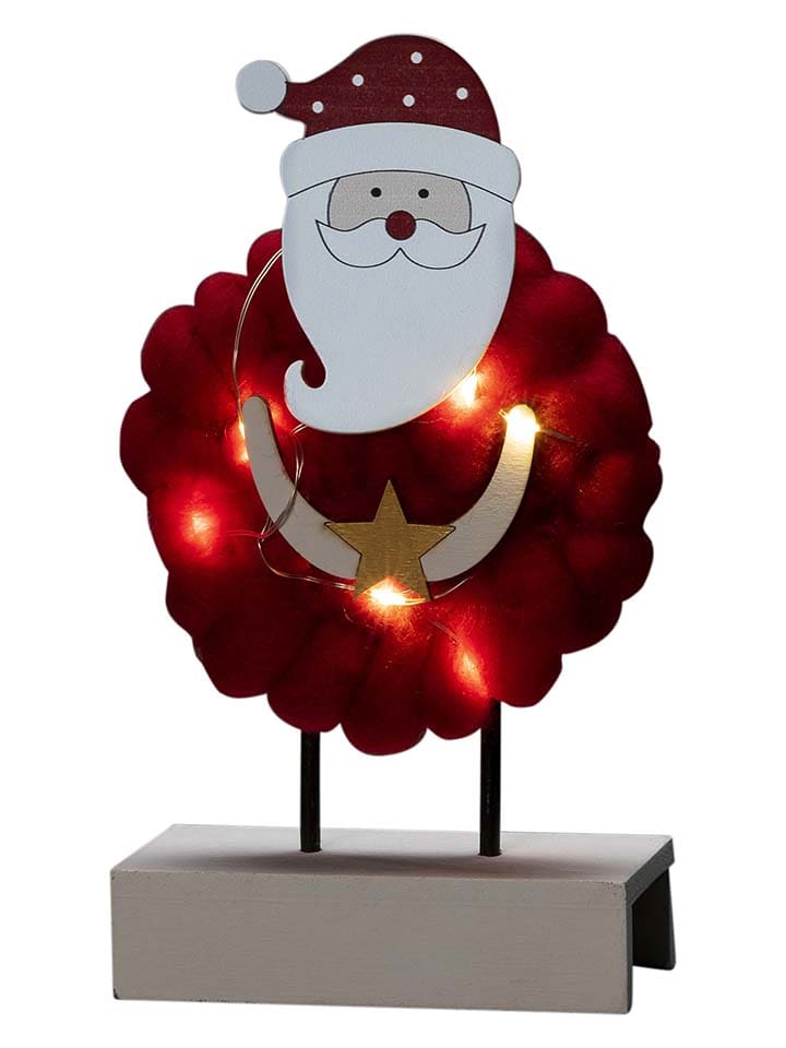 Konstsmide LED-Holzsilhouette ''Santa'' in Rot/ Weiß - (B)10 x (H)18,5 x (T)4,5 cm günstig kaufen onesize