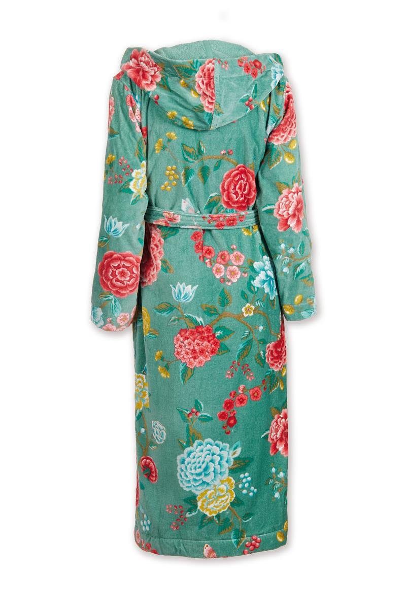 PiP Studio Bademantel Good Evening Bathrobe Green Xs Grün 100% Cotton, terry velour, 38, Bademantel Damen und Herren Morgenmantel Frottee