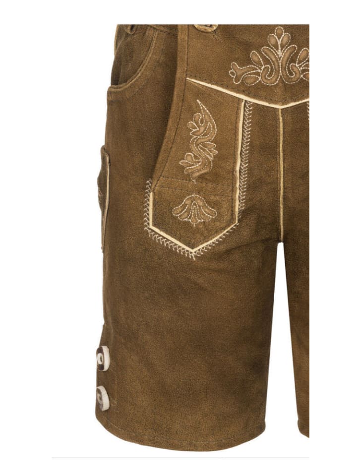 Nübler Kinderlederhose kurz Axel in Braun günstig kaufen