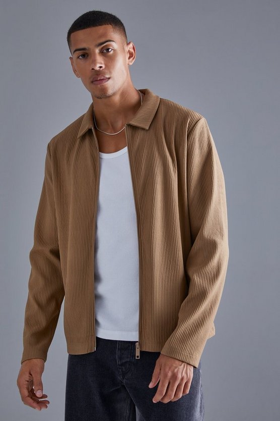 Ottoman Overshirt mit Reißverschluss