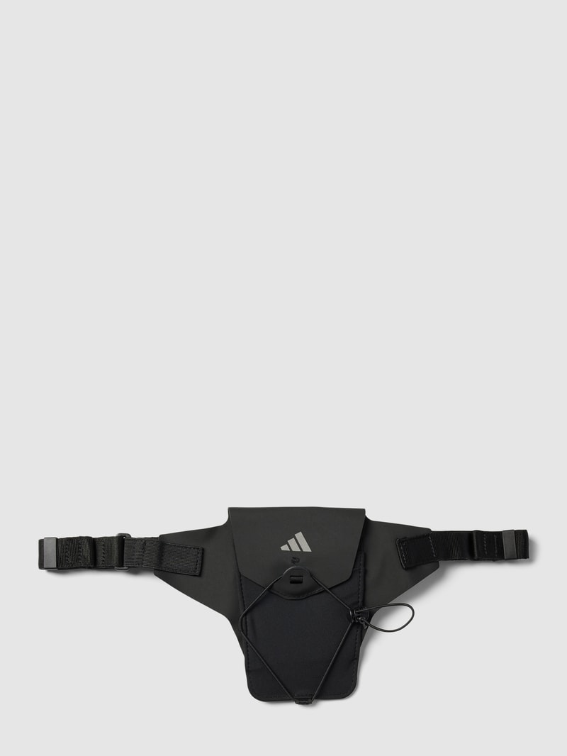 Bauchtasche mit Label-Print in schwarz