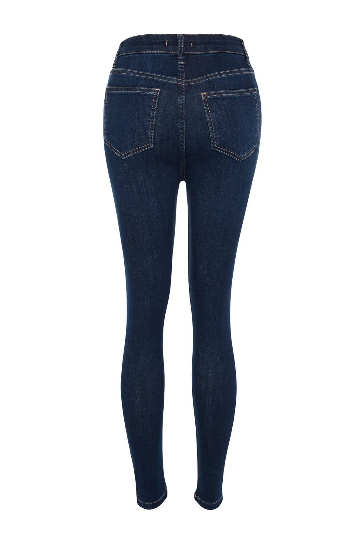 Trendyol Collection  Dunkelblaue High Waist Skinny Jeans mit Shaping-Effekt TWOAW24JE00070