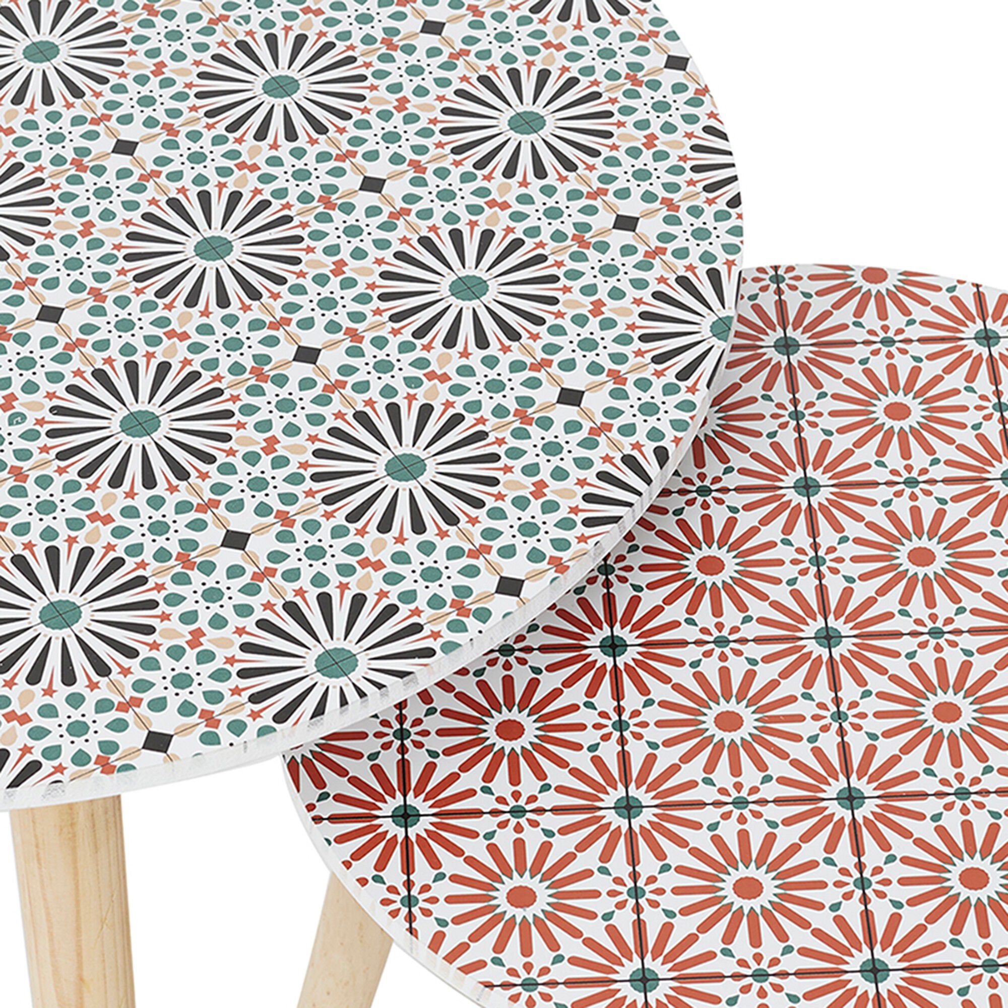 Tables gigognes motifs mosaïque