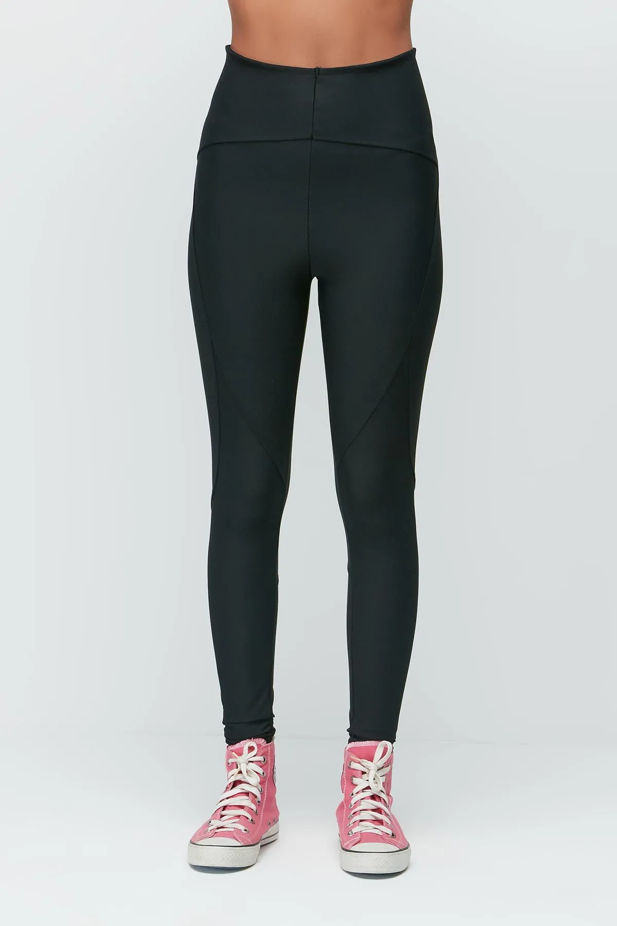 C&City  Karyoka Lange Sportleggings mit hoher Taille 9403 Schwarz