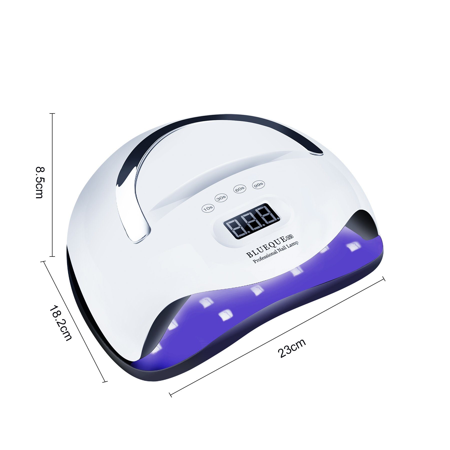 Senmudi Lichthärtungsgerät uv Lampe für Gel Nägel,220W LED UV Nagellampe mit Sensor LCD Display, Professionelle Nagellampe 168W, UV-LED-Lampe verwendet die neueste Dual-Lichtquelle-Technologie