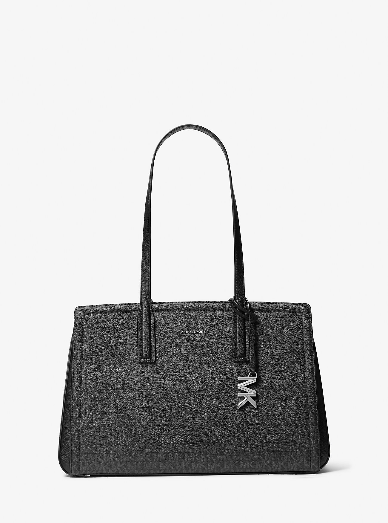 Laila Medium Signature Logo Tote Bag - SVART
