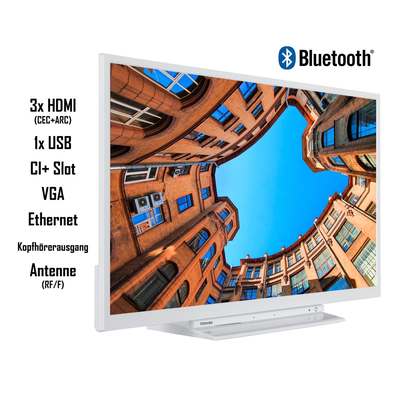 Toshiba Toshiba 32LK3C64DAW 32 Zoll Fernseher/Smart TV (Full HD, HDR, Alexa Built-In, Bluetooth)