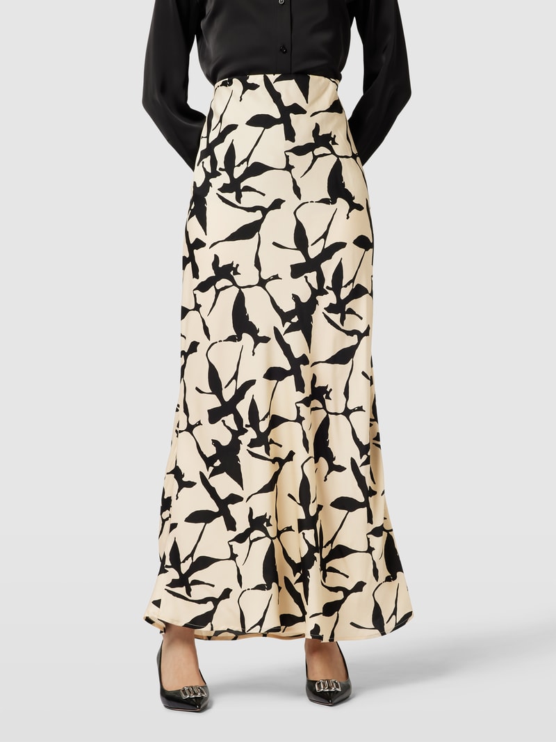 Maxirock mit Allover-Print Modell 'ASTRID' in black