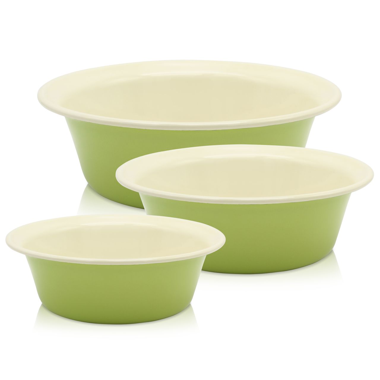 Karl Krüger Emailliertes Schüssel-Set JUIST 3 tlg. (20, 24, 28 cm)