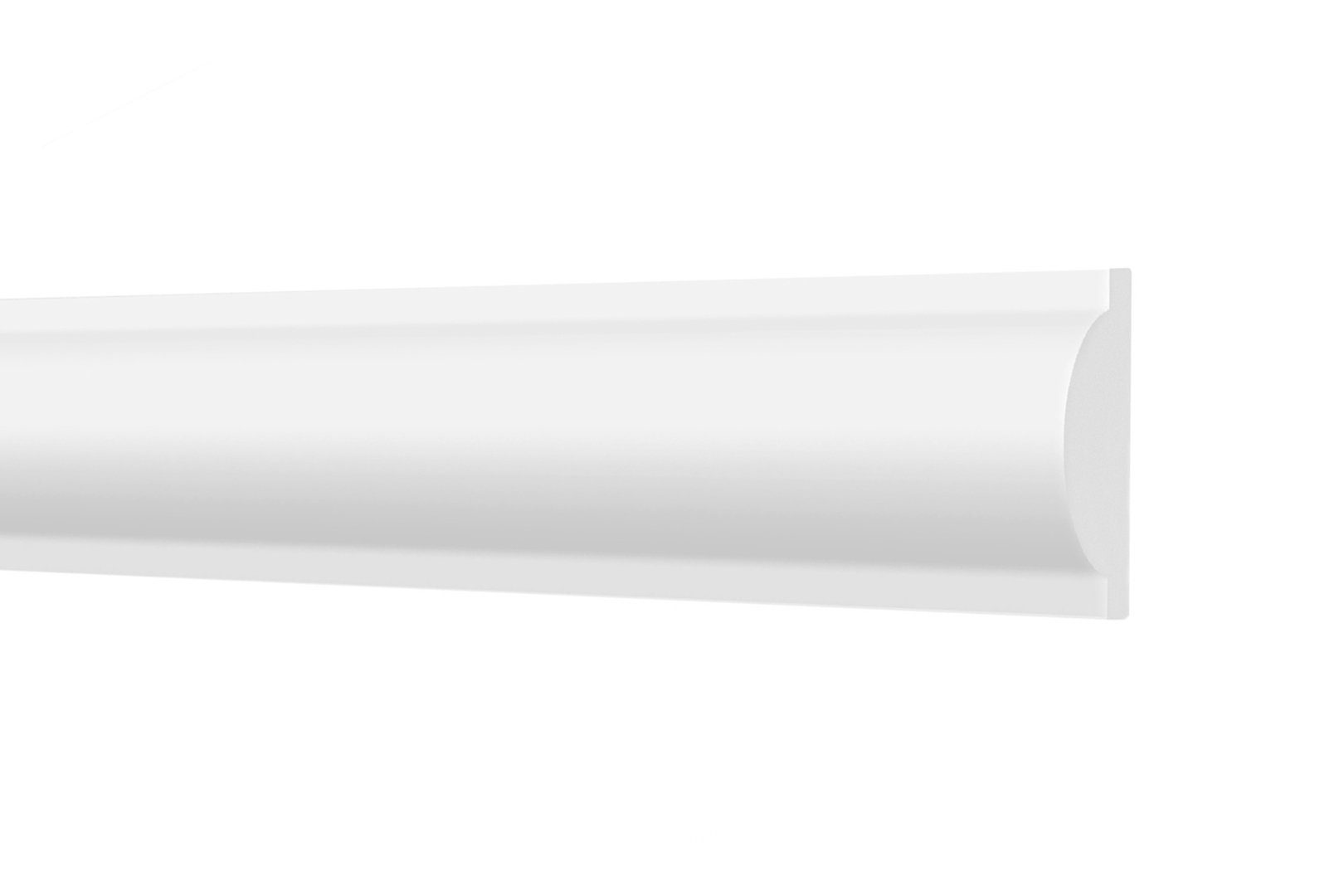 Hexim Zierleiste Wandleiste glatt FG1, 2 Meter Wandleisten aus Styropor (XPS) - Hochwertige Stuckleisten leicht & robust im modernen Design - Styroporleiste