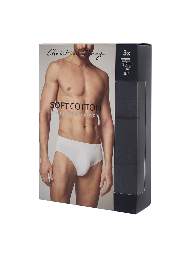 Slip im 3er-Pack in marineblau