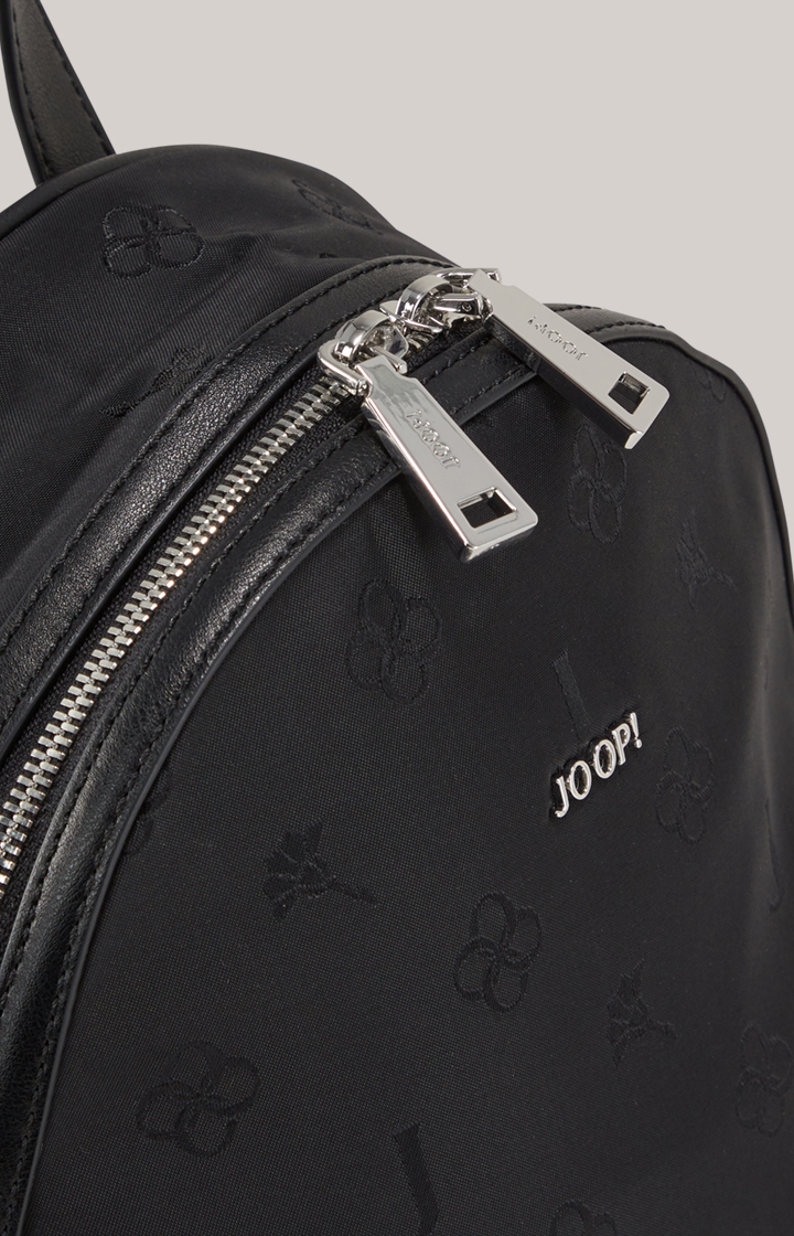 Rucksack Decoro Tessuto Enrica in Schwarz