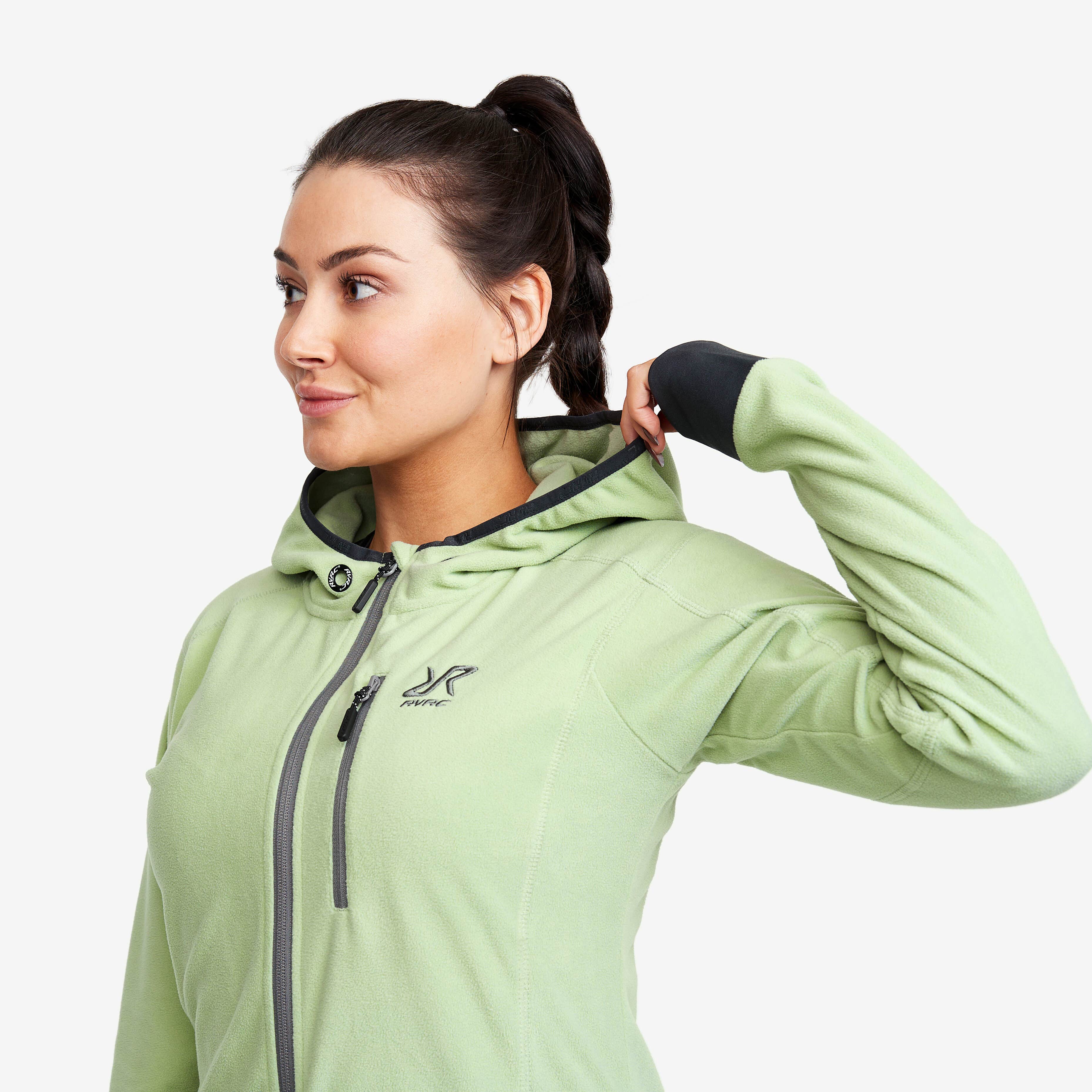Trekker Hoodie Femme Smoke Green