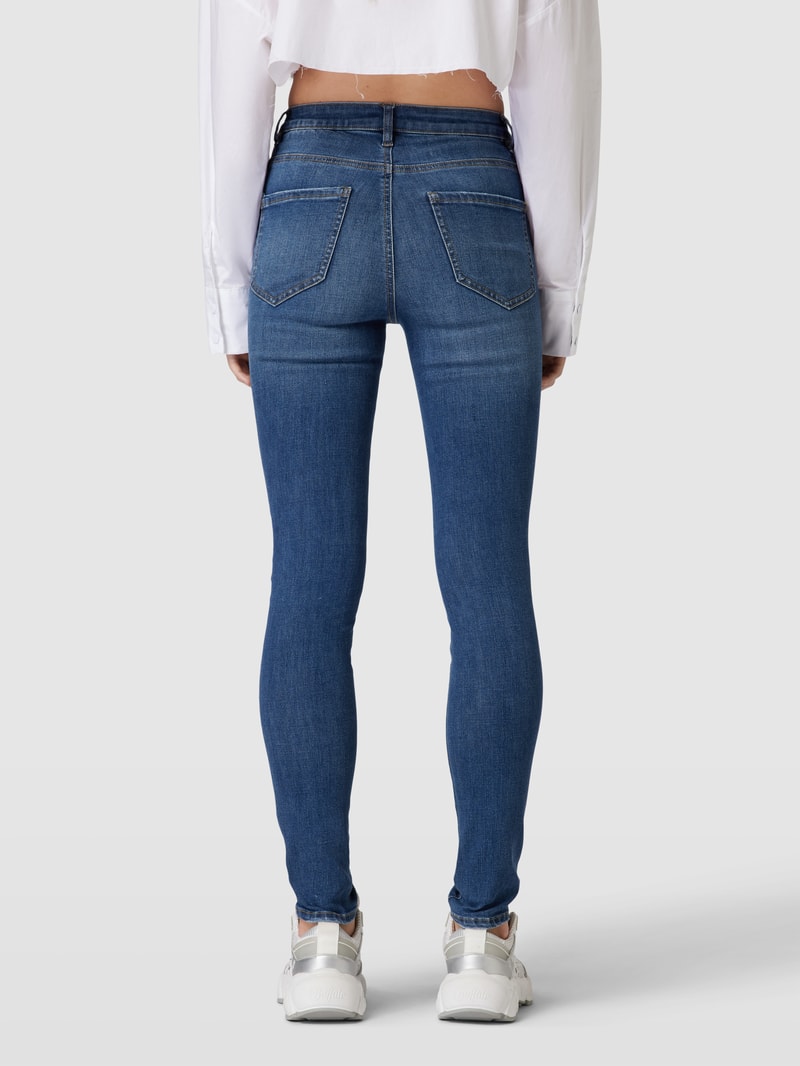 Skinny Fit Jeans mit Eingrifftaschen Modell 'ROSE' in jeans
