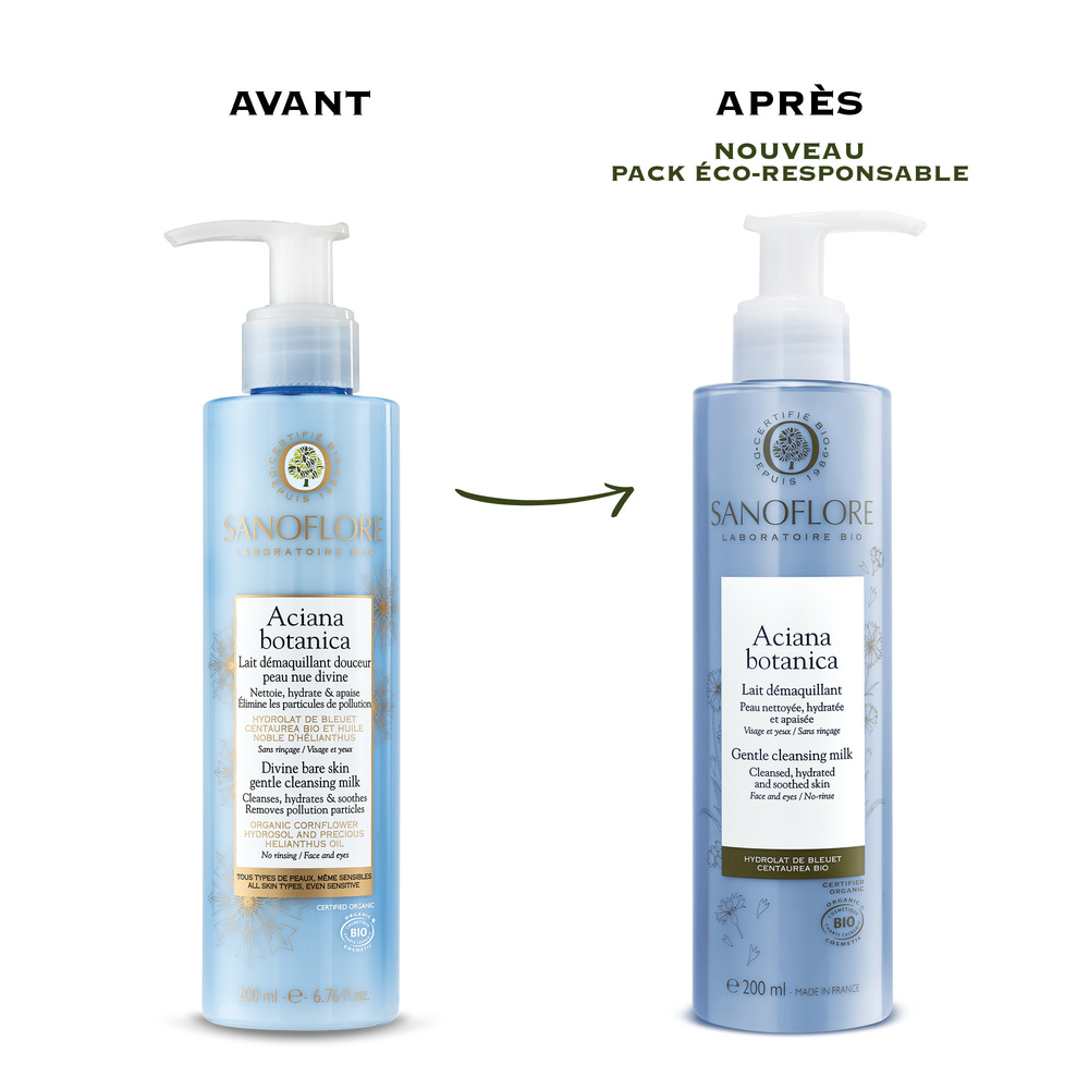 Sanoflore Aciana botanica Lait démaquillant visage et yeux