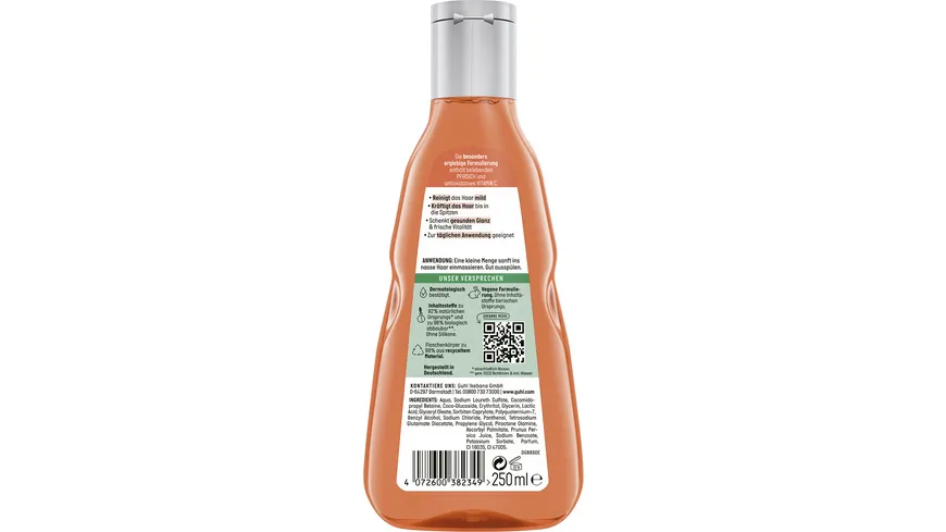 GUHL FRISCH & FRUCHT Mildes Shampoo für normales Haar 250 ml 250 ml