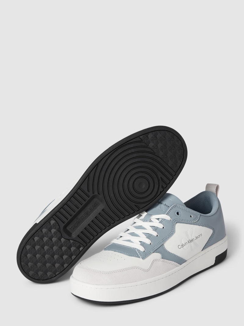Sneaker mit Label-Detail Modell 'BASKET CUPSOLE' in hellblau