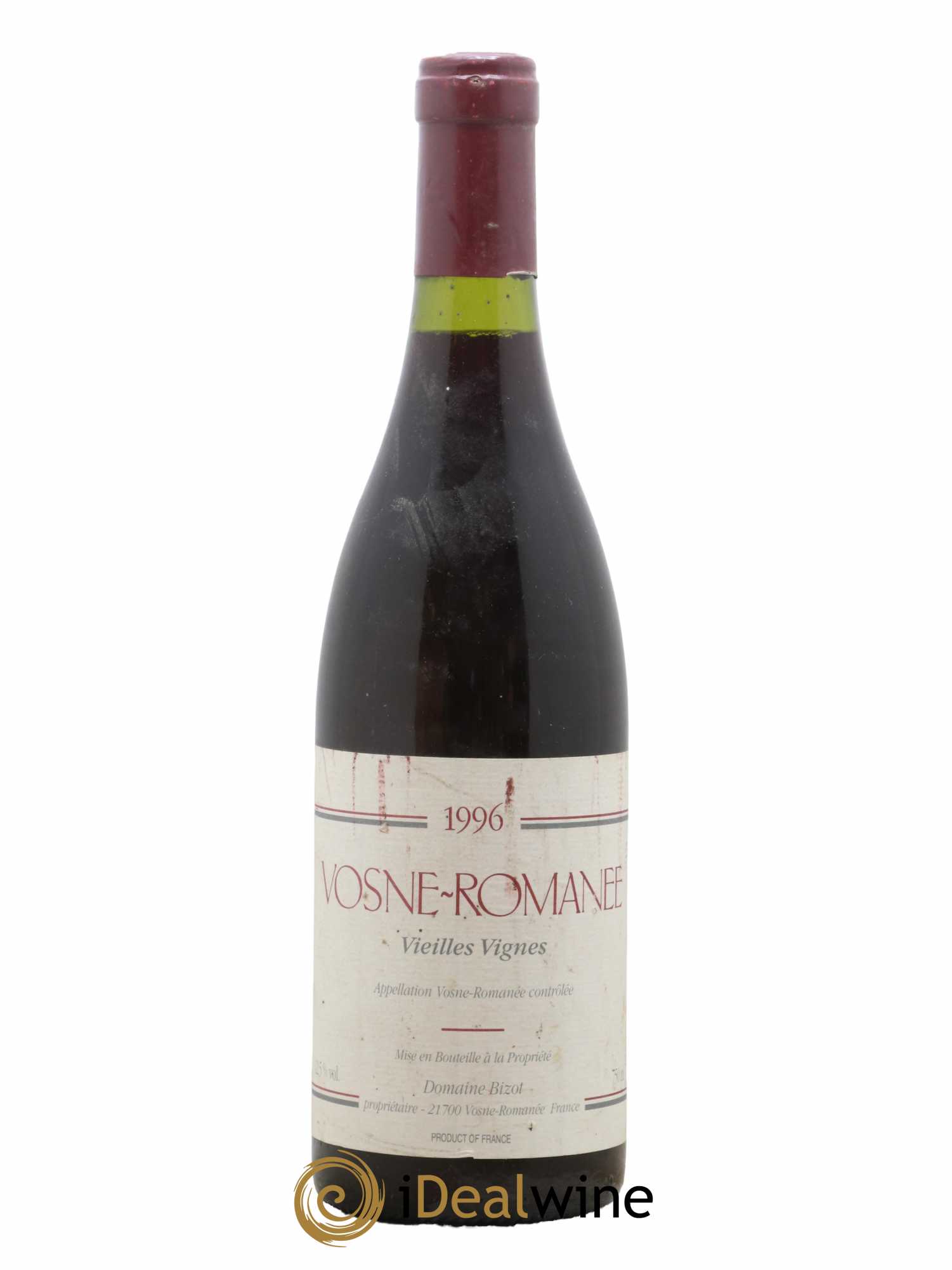Vosne-Romanée Vieilles Vignes Bizot (Domaine)  1996 - Lot de 1 Bouteille