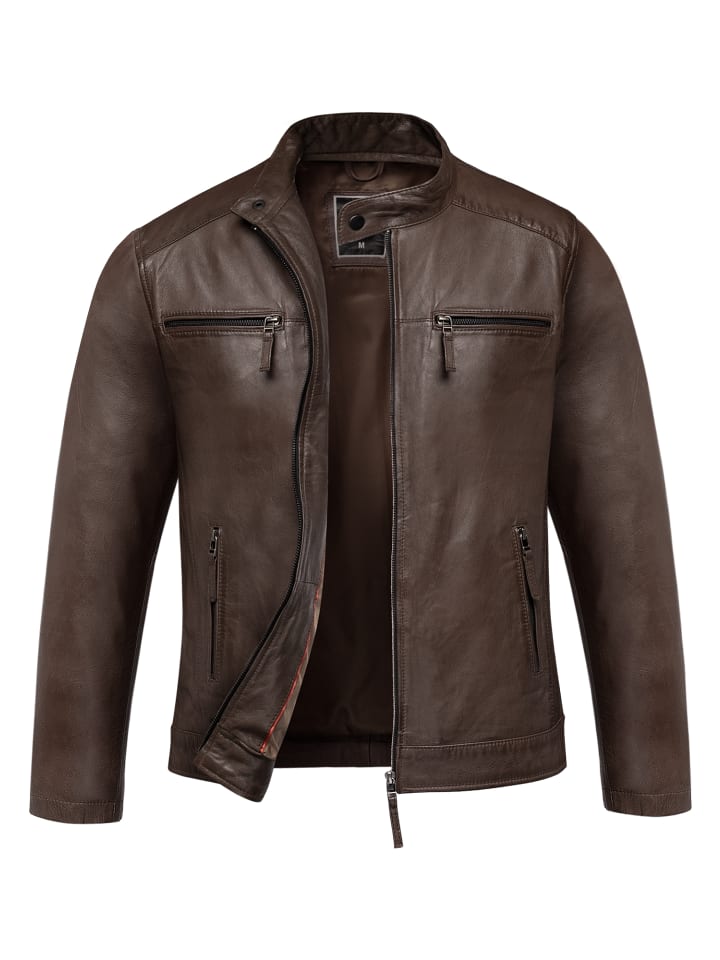 Amaci&Sons Lederjacke CICERO in Braun günstig kaufen