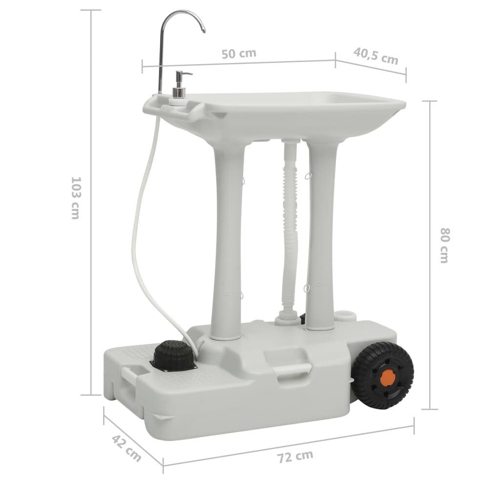 vidaXL Campingtoilette Camping-Handwaschbecken mit Spender 35 L