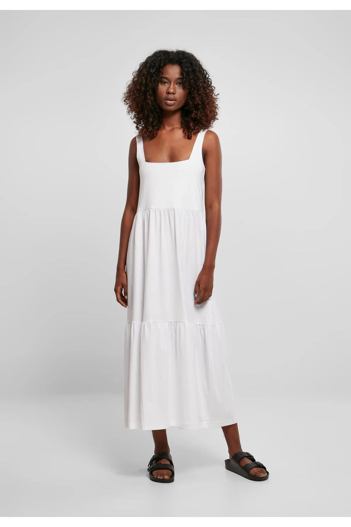 Urban Classics  Damen 7/8-langes Volant-Sommerkleid für Damen