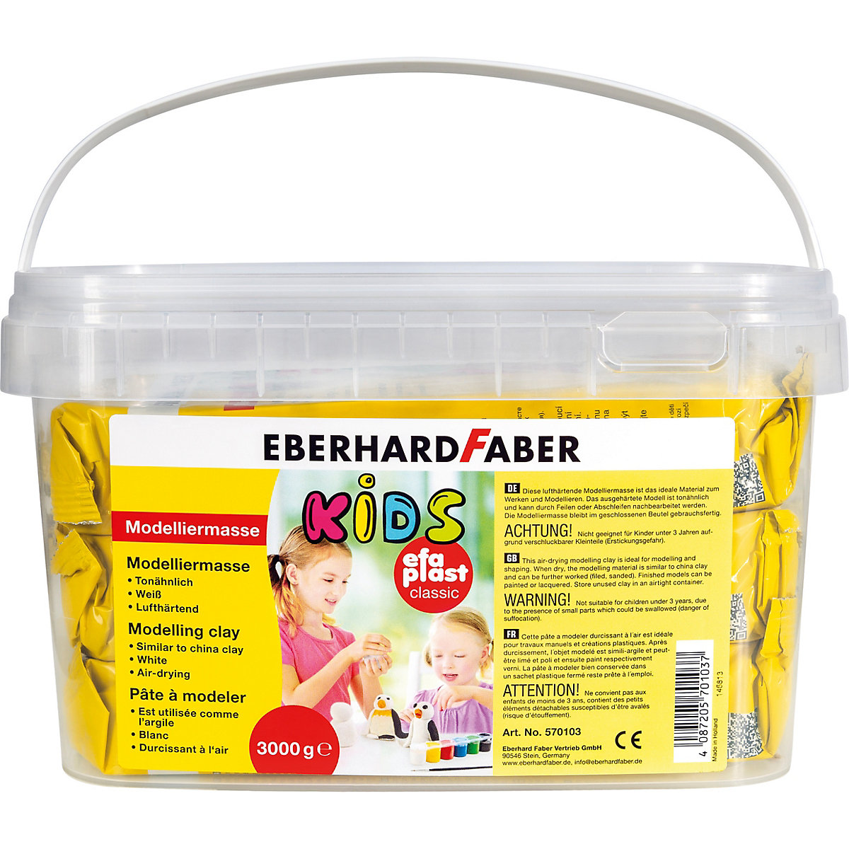 EFA Modelliermasse Plast Classic, 3 kg weiß