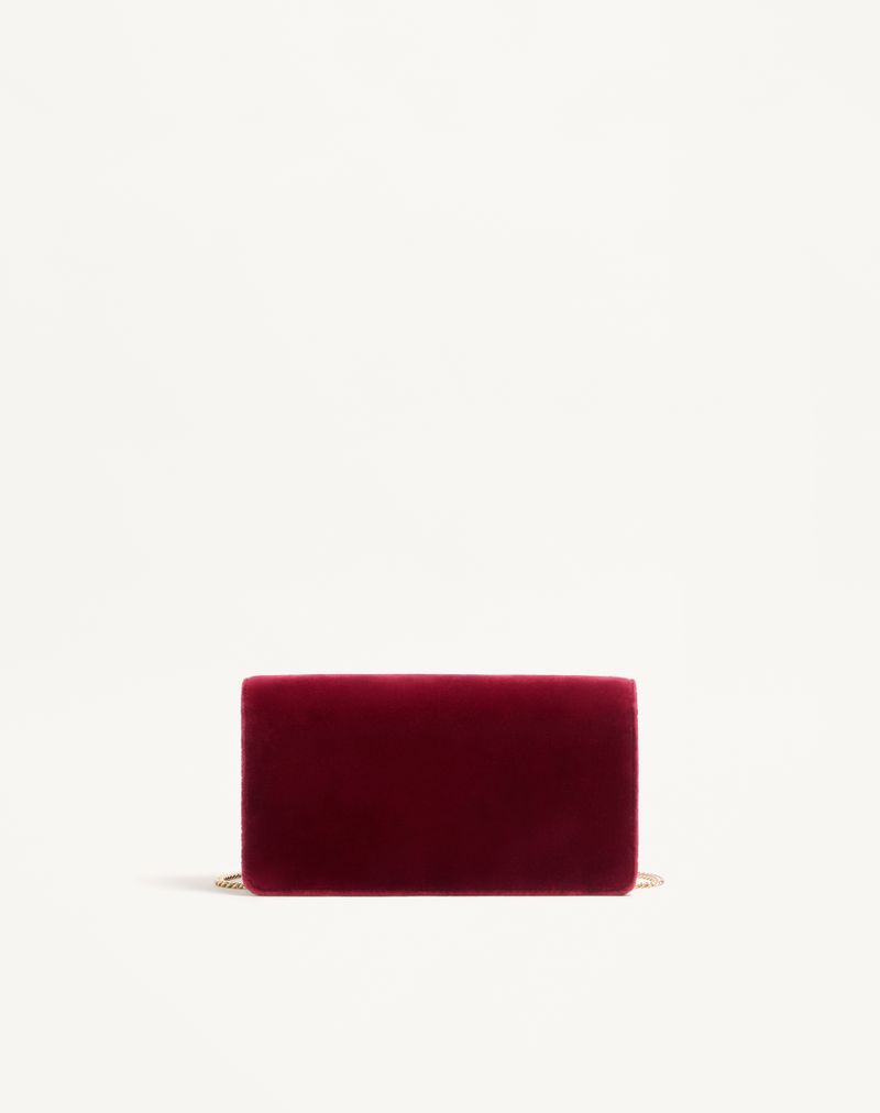 Mini bolsa de ombro de veludo exclusiva VLogo