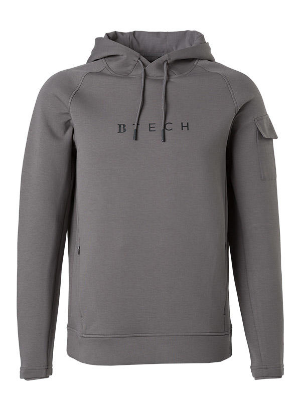 BOGGI MILANO, Hoodie, Baumwolle, dunkelgrau meliert