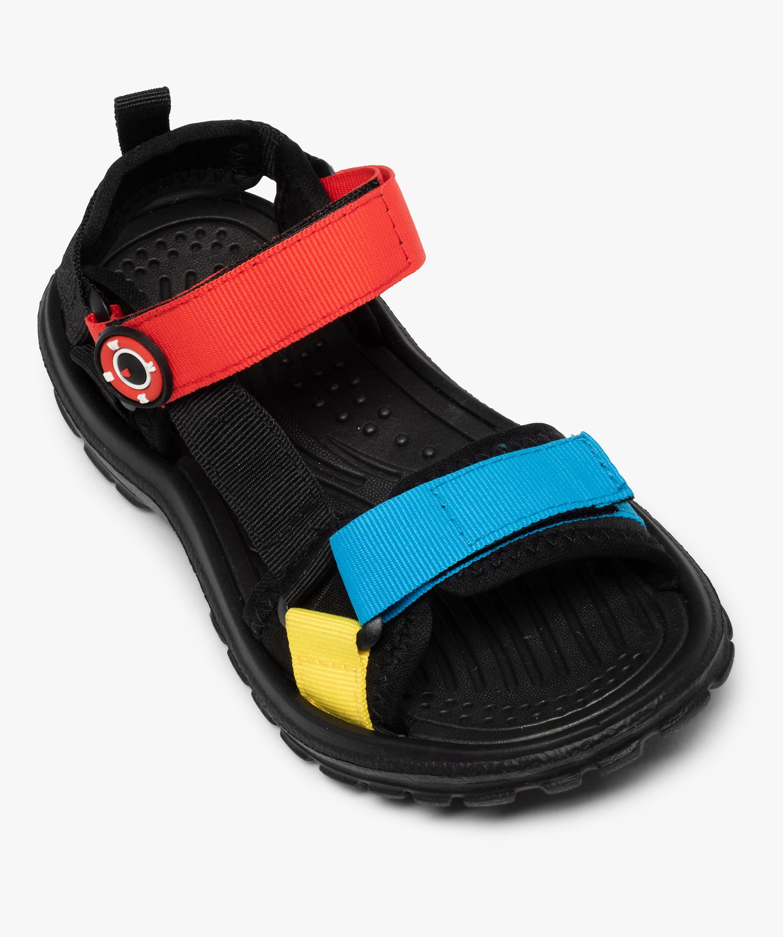 Sandales sport Garçon à brides textiles multicolores noir | GEMO
