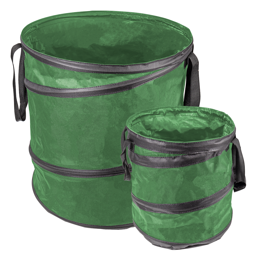Powertec Garden Pop-Up Gartenabfallsäcke 2er-Set, Grün
