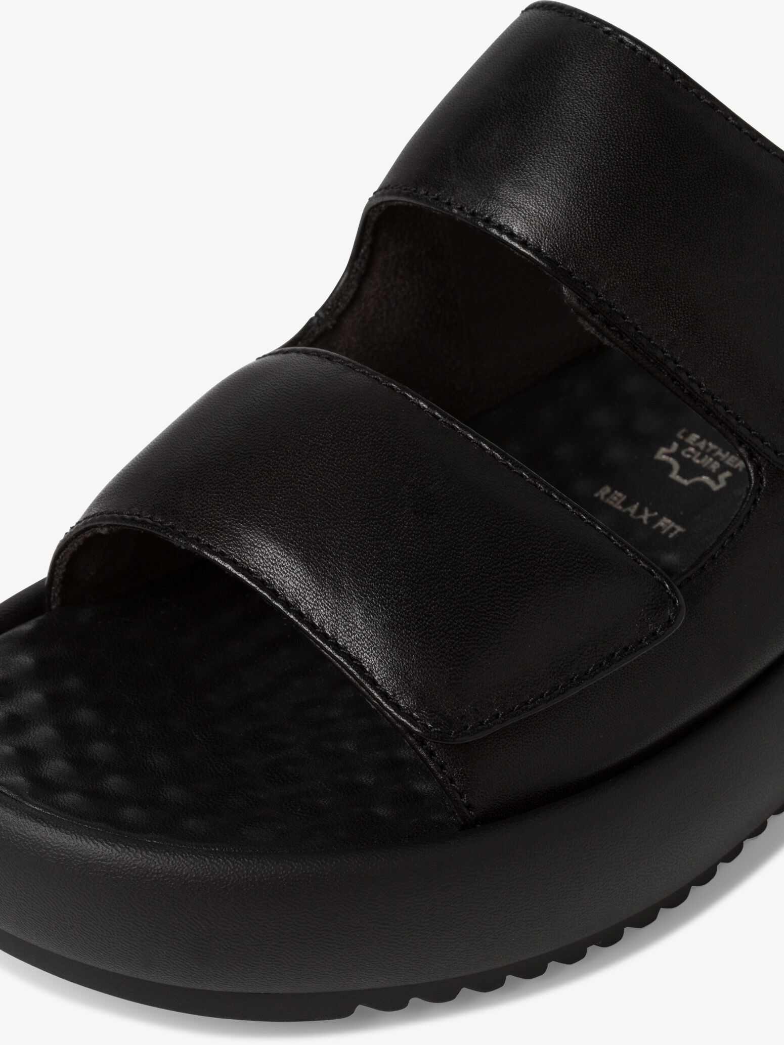 Mule en cuir - noir