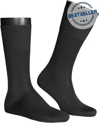 Falke, Serie Luxury No.9, Socken, Baumwolle, schwarz