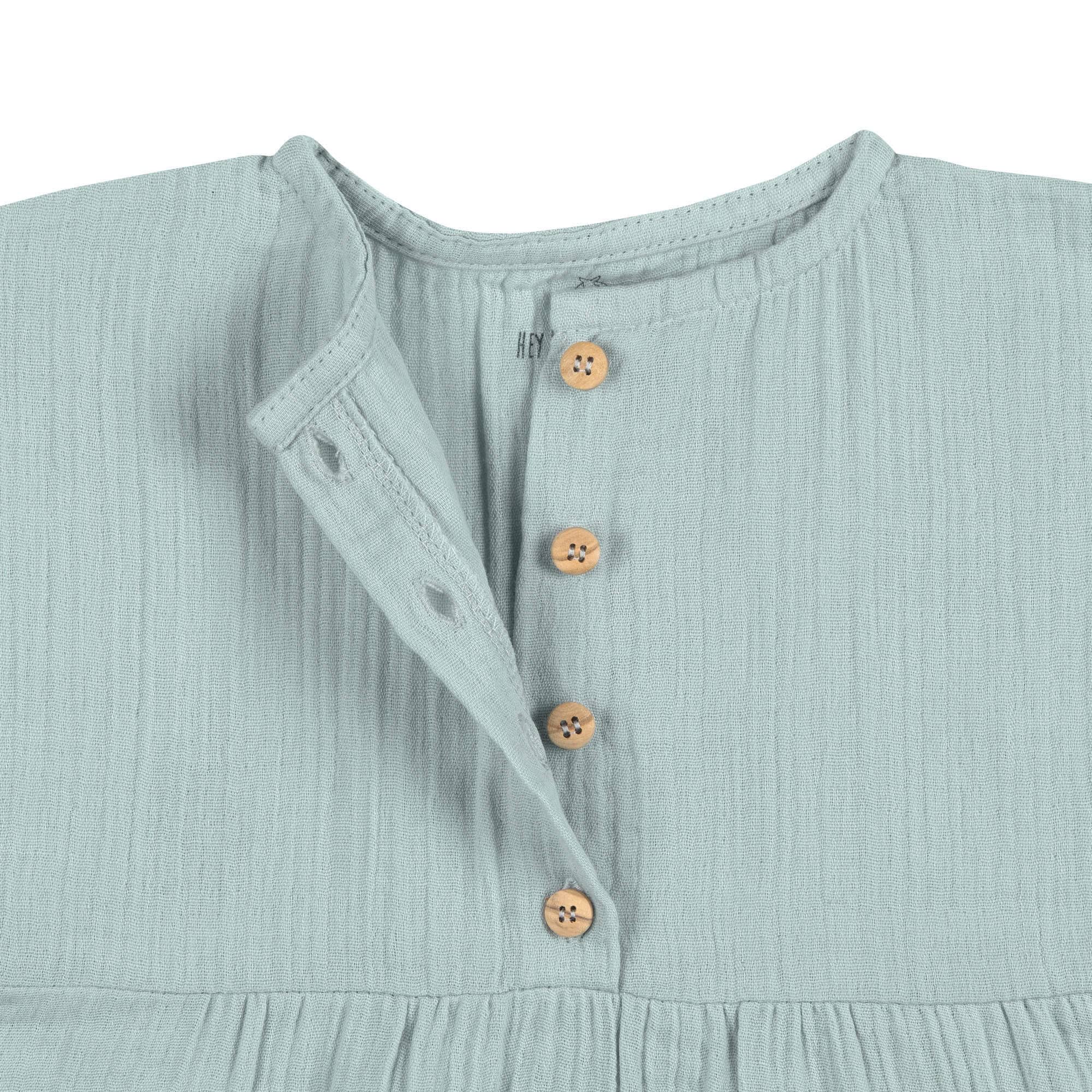 Musselin Kinderkleid - Bio Baumwolle, Silbergrau