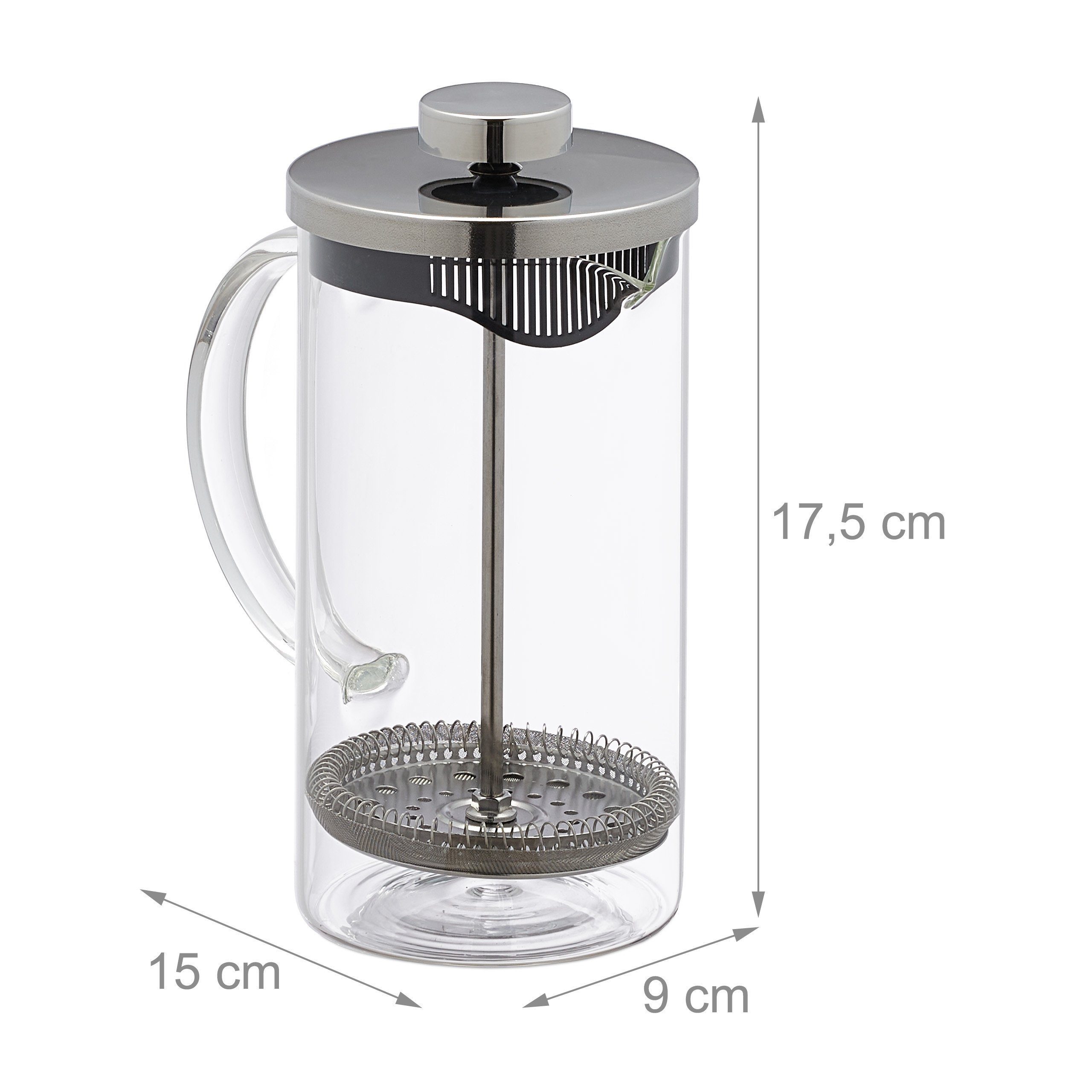 relaxdays Kaffeebereiter Kaffeebereiter 600 ml