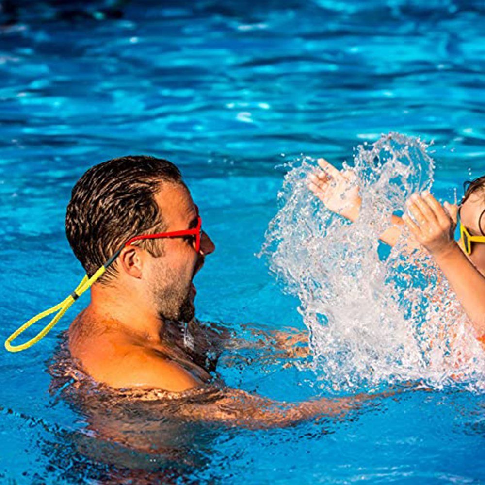 Devenirriche Brillenband 3PCS Schwimmfähiges Brillenband–Sportbrillenbänder Wassersport Gelb