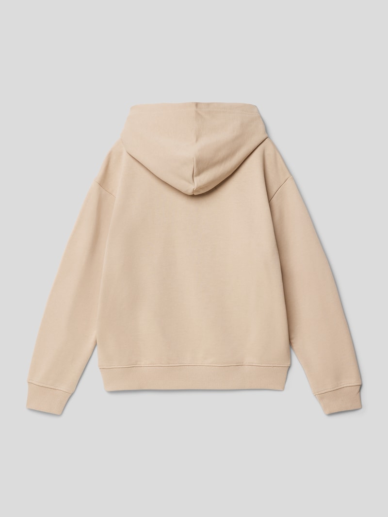 Hoodie mit Label-Details in sand