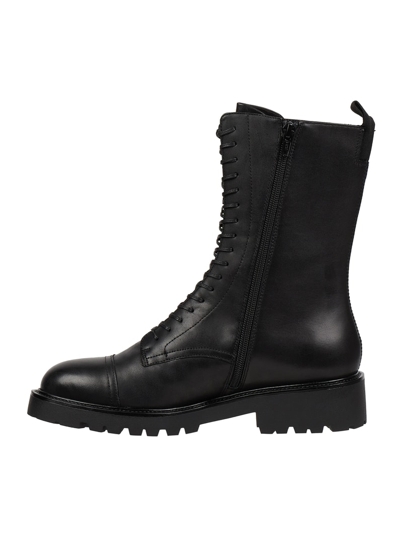 Boots aus Leder in schwarz