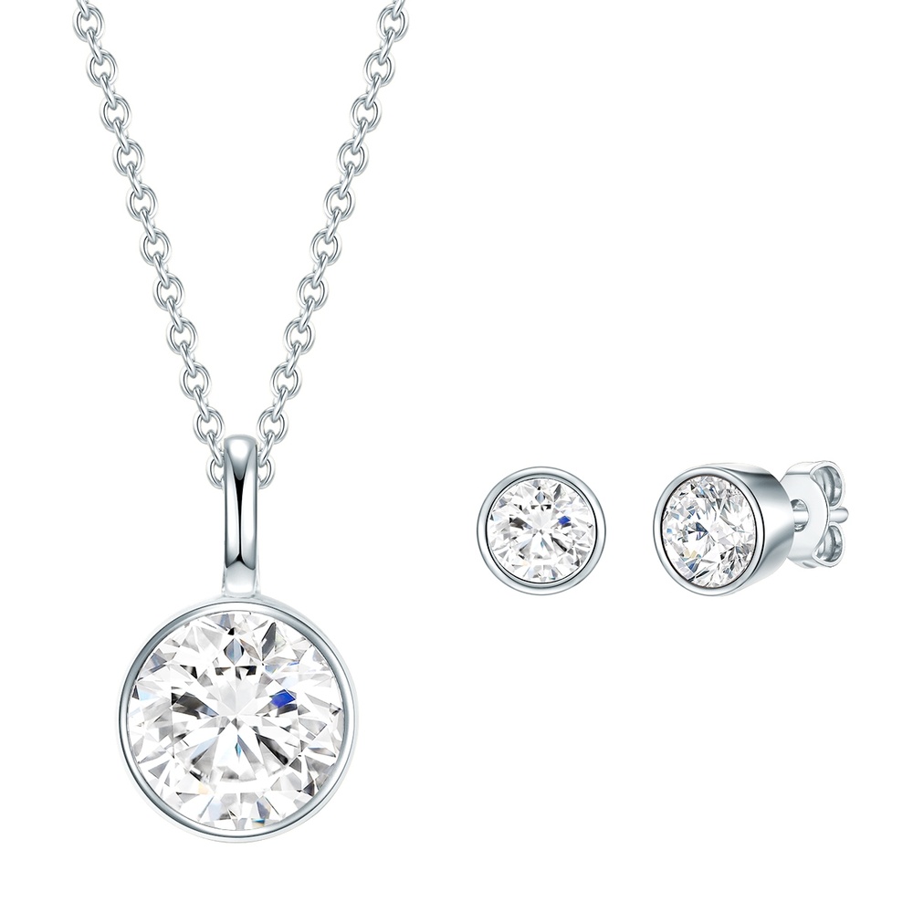 Rafaela Donata Ensemble de cristaux Swarovski Argent sterling Orné de cristaux Swarovski en Arge Boucles d'oreilles